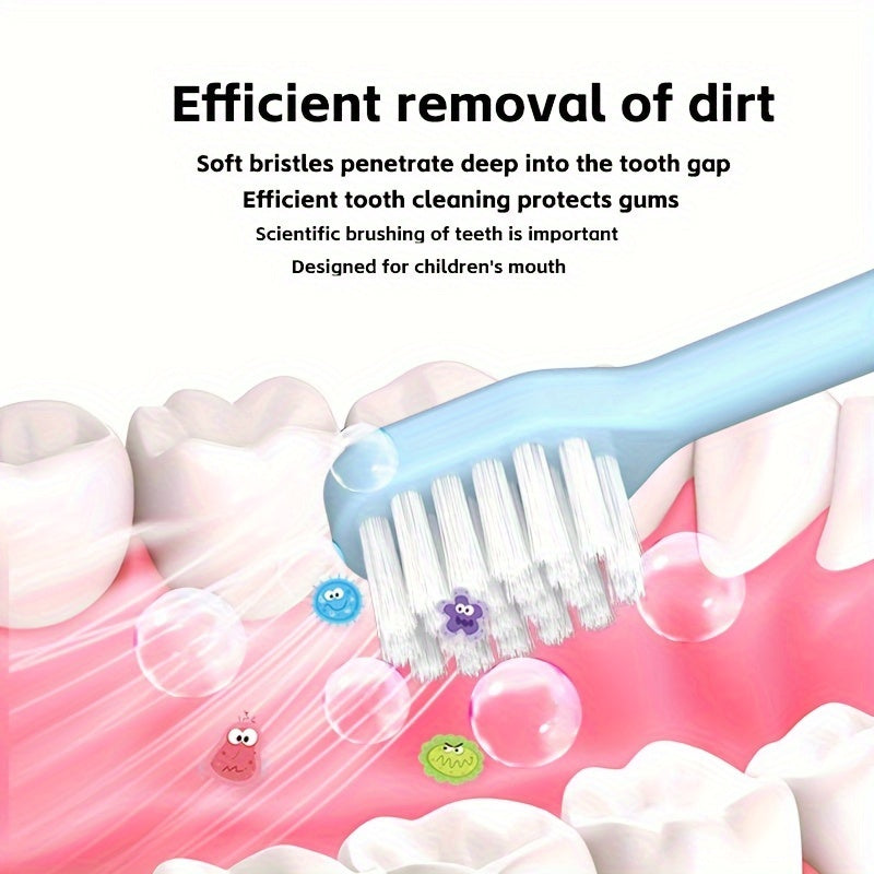 10pcs Brosses à Dents Douces pour 3-6 Ans - Poils en Nylon Ultra-Doux, Manches Colorées avec Lettres & Personnages A-Z, Doux sur les Gencives, Design Ergonomique pour l'Hygiène Buccale des Enfants, Soins Dentaires Amusants, Étui de Rangement Transparent