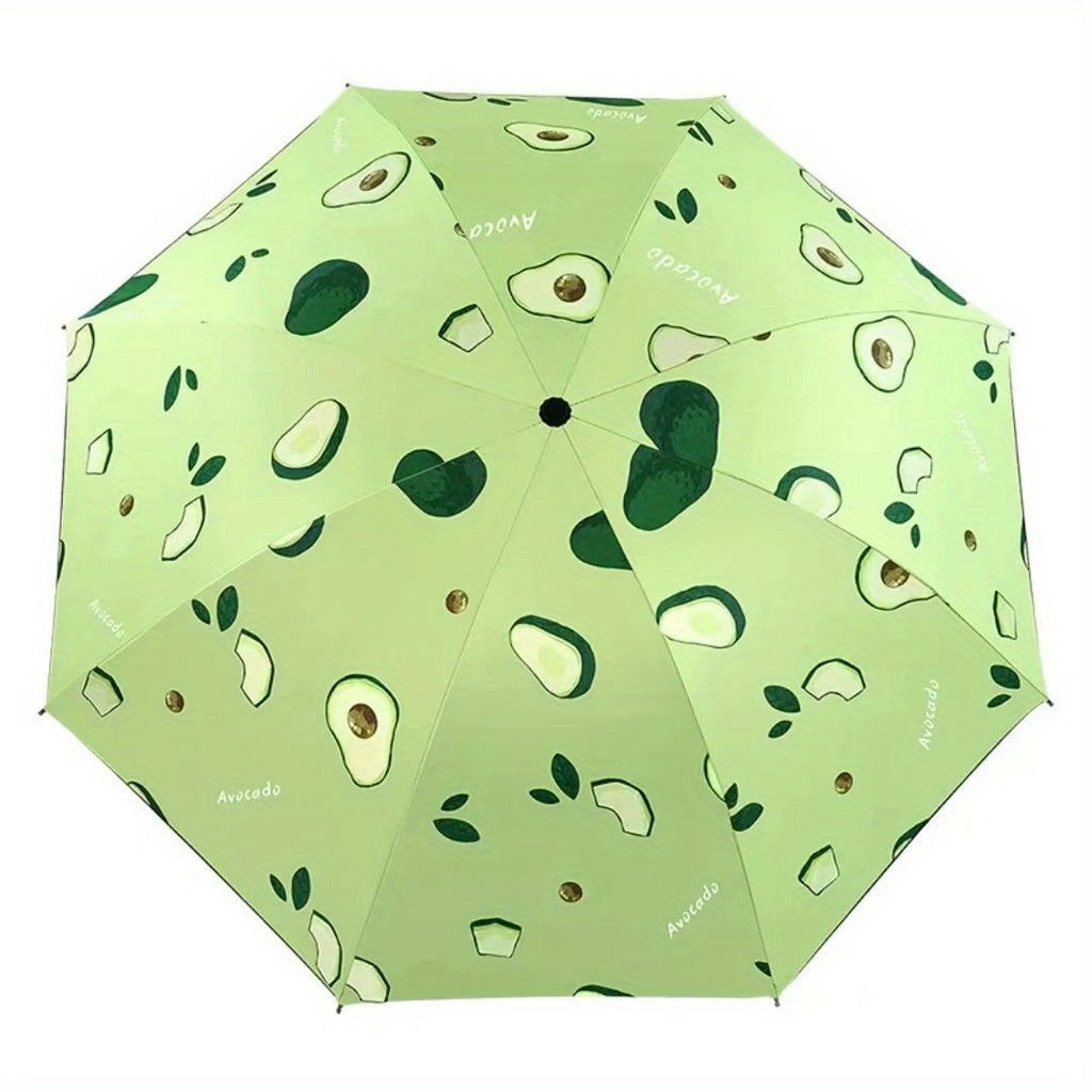 Parapluie à motif de citron - Parapluie de voyage pliable manuel avec protection UV, coupe-vent et imperméable, parapluie portable et léger, adapté aux femmes et aux hommes, peut être utilisé pour un anniversaire\u002FNoël, etc.