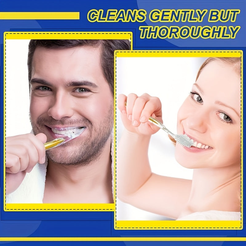 Un paquet de 50 brosses à dents jetables avec des poils mi-doux, des brosses à dents manuelles en nylon, emballées individuellement pour les voyages et les hôtels, adaptées aux soins bucco-dentaires des adultes.