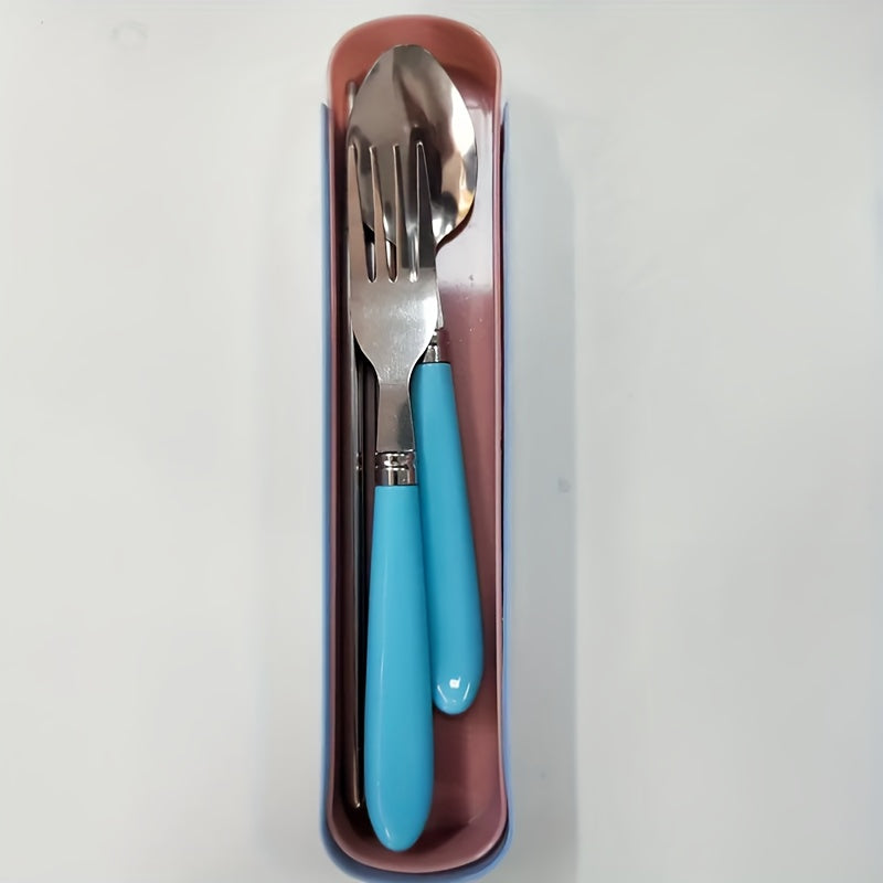 3-In-1 Travel Cutlery Set: with Storage Box - Great for Picnics, Camping And Everyday Use!