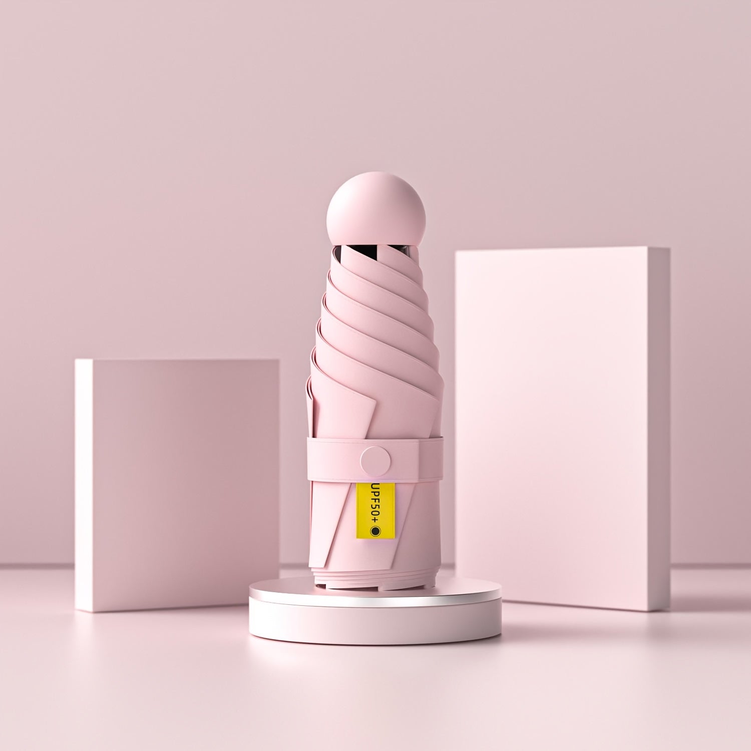 Parapluie de Luxe Double Usage pour Femmes - Protection UV UPF50+, Design Compact de Voyage, Cadre Durable à 8 Baleines, Style Minimaliste Élégant, Parasol Pliant Manuel pour Activités Extérieures, Accessoire Moderne