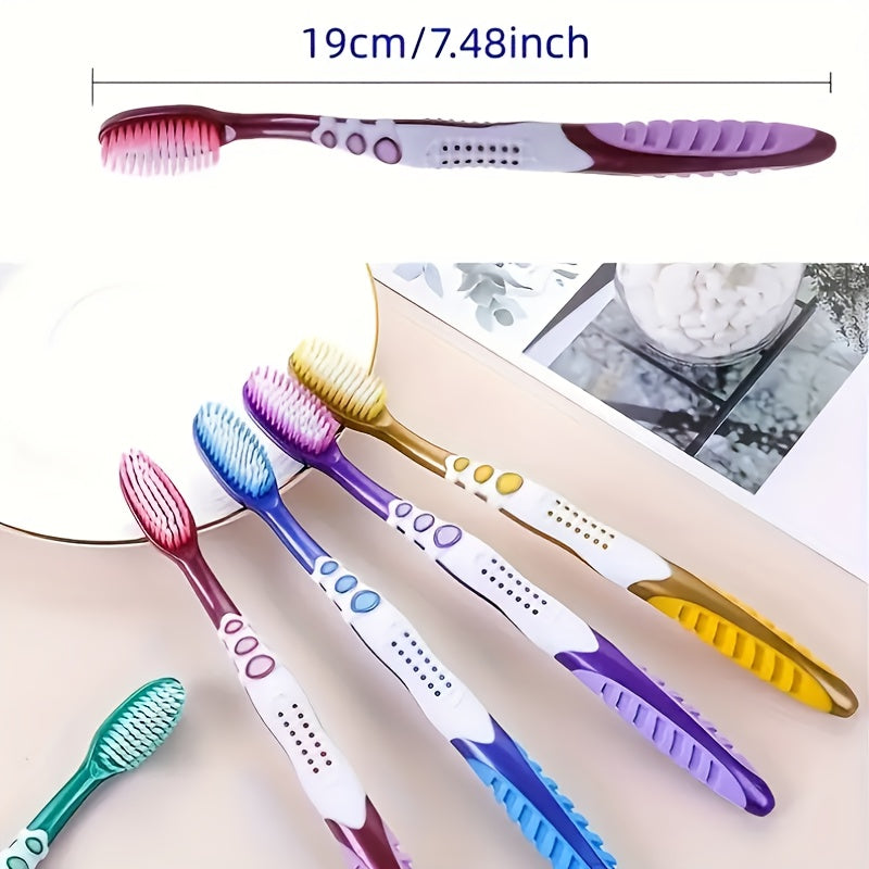 1 lot de 5\u002F10\u002F15 brosses à dents manuelles pour adultes, poils en nylon moyen, élimine efficacement les taches, emballées individuellement, idéal pour un usage domestique