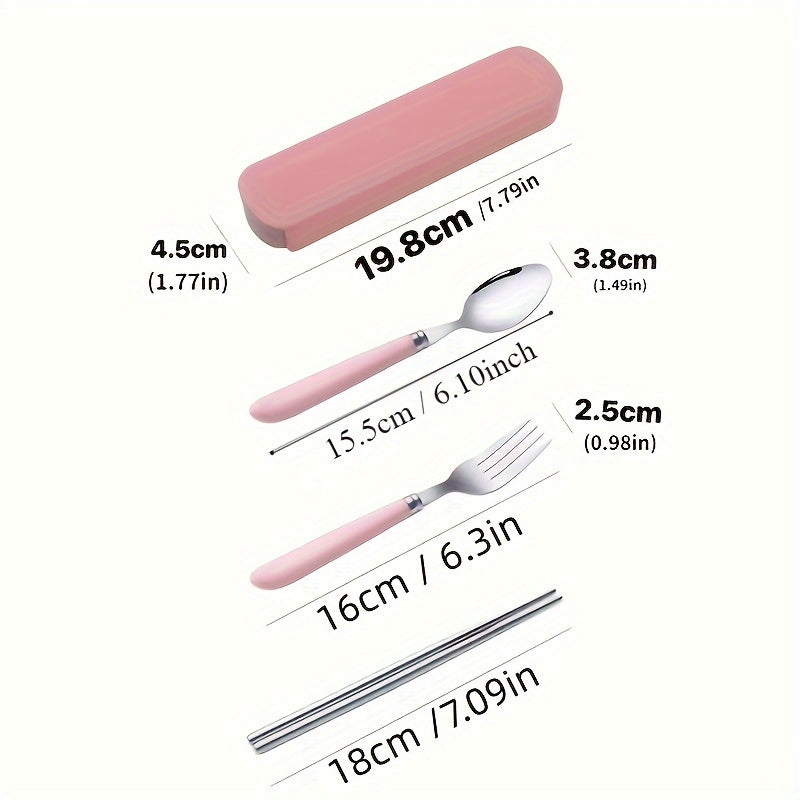 3-In-1 Travel Cutlery Set: with Storage Box - Great for Picnics, Camping And Everyday Use!