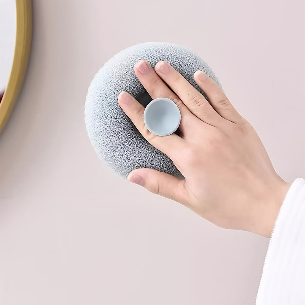 Lot de 4 pour Usage Domestique : Ventouse, Loofah de Massage, Créateur de Bulles de Bain, Brosse de Bain Ultra-Douce, Serviette Loofah et Boule de Bain pour Éliminer la Saleté