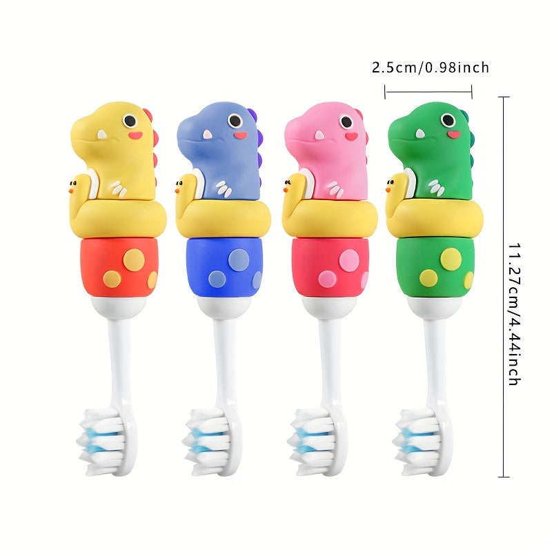 Henke 4pièces Boîtes-cadeaux 2Boîtes × 4pièces Boîtes-cadeaux Fun Cute Dinosaur Soft Bristle Toothbrush Voyage Essentiel Maternelle Mode Spécial
