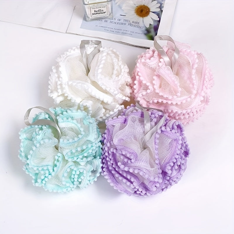 Globe de bain à bulles, fleur de bain, ultra-doux, pour femmes, grande taille, adorable, non détachable, produit de bain haut de gamme et polyvalent