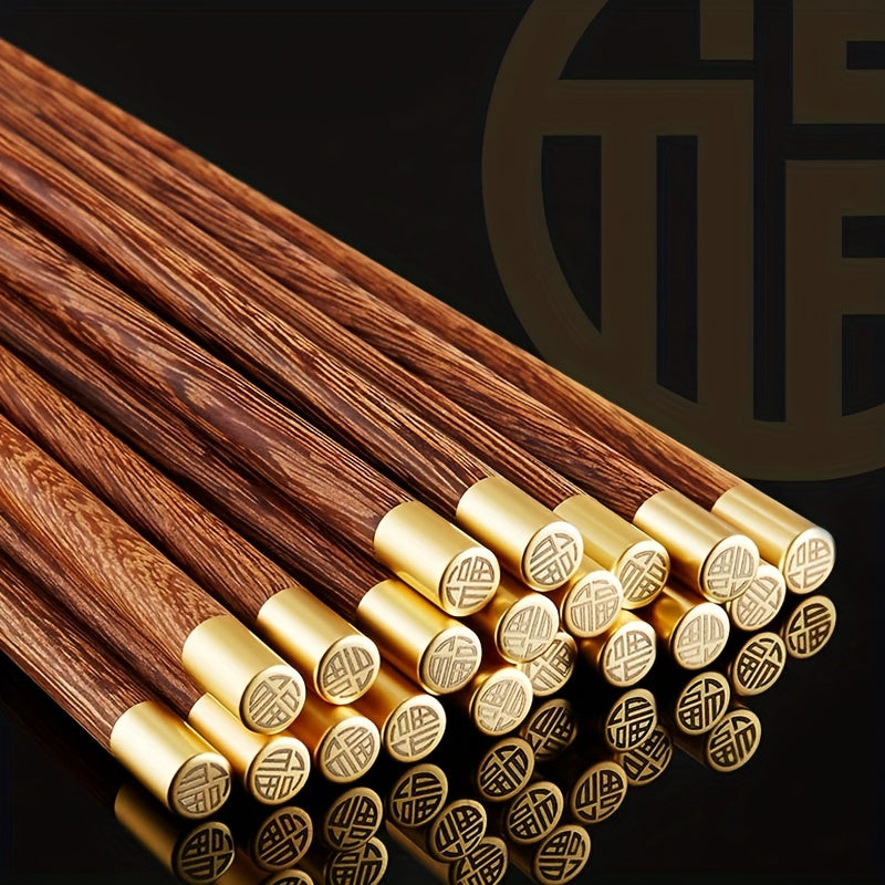 5 Pairs Chicken Wings Wooden Chopsticks, Natural Paintless Log Texture High Quality Chinese Food Chopsticks, Tableware, Kitchen Accessories