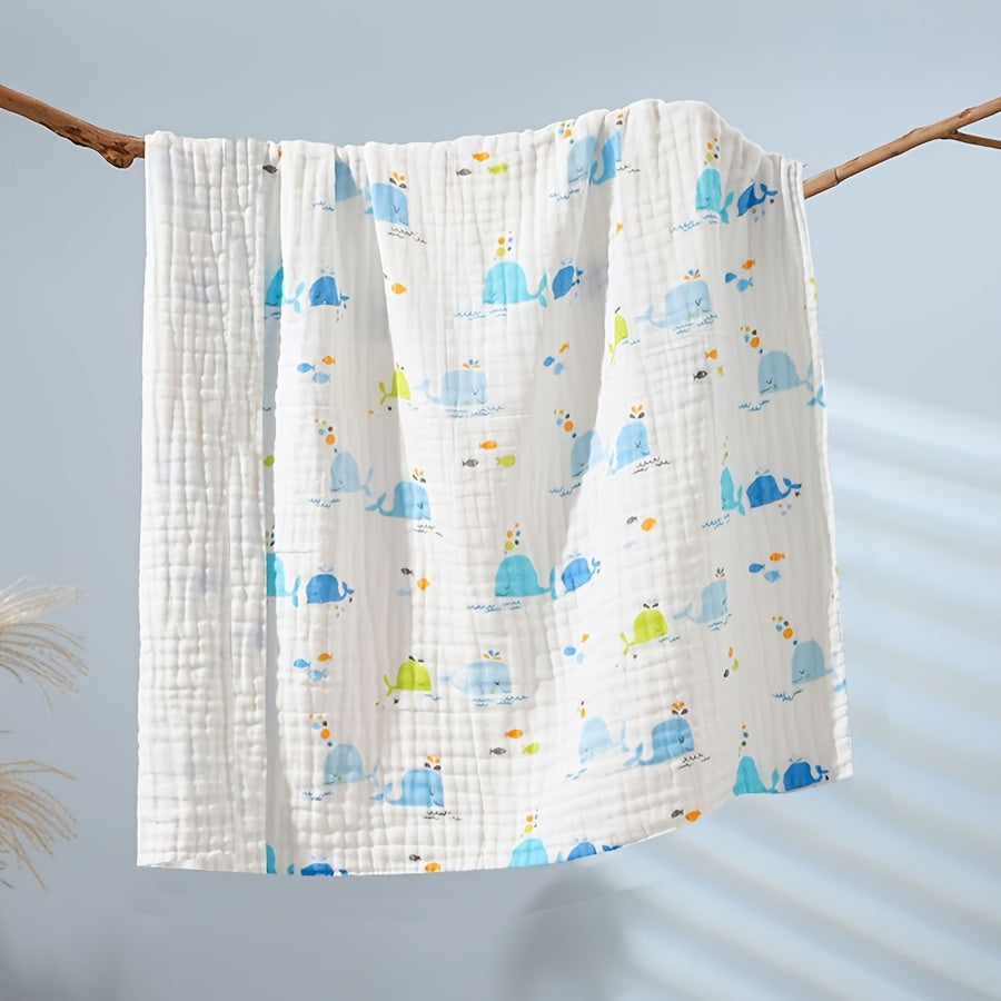 Boobee Soft & Absorbent Gauze Bath Towel for Youngsters - Cute Cartoon Design, 26.3x31.5in - Perfect Christmas or New Year's Gift