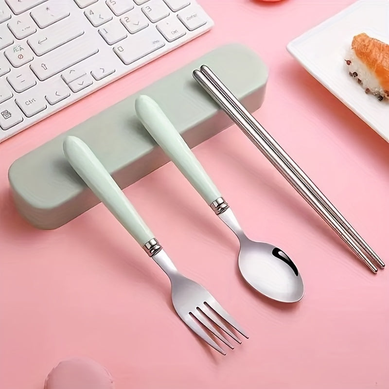 3-In-1 Travel Cutlery Set: with Storage Box - Great for Picnics, Camping And Everyday Use!