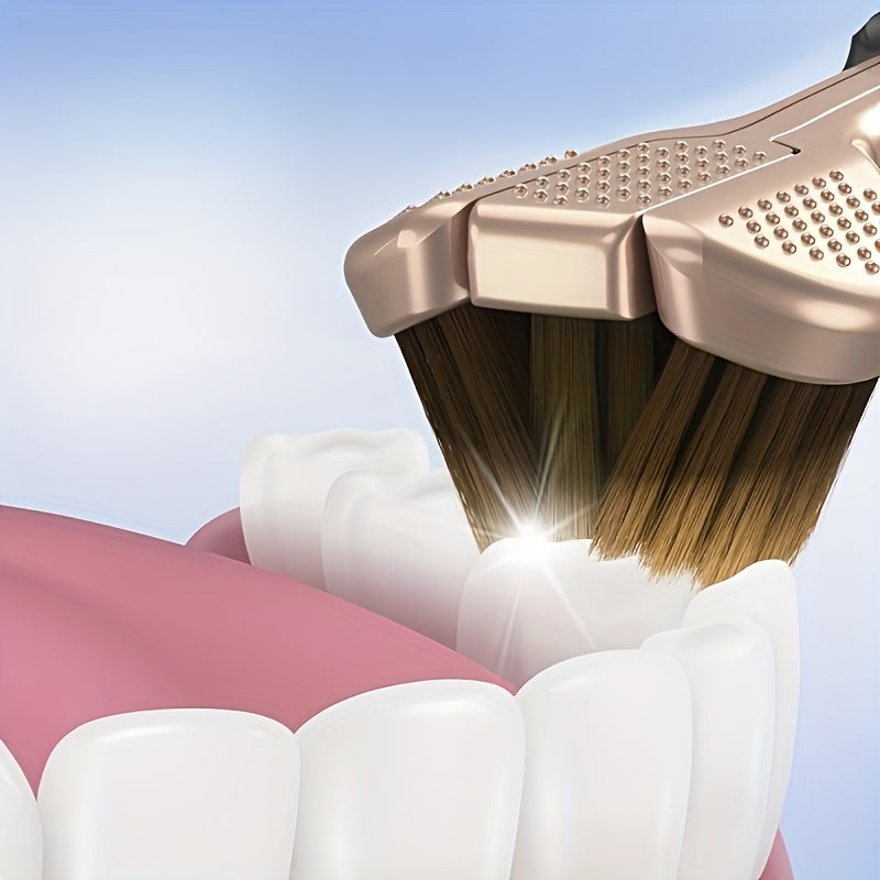 12 Brosses À Dents En Bois Pour Adultes - Design U-Shaped 3D Tout-Inclusif, Nettoyage À 360°, Doux Pour Les Dents Et Les Gencives, Poignée Transparente Avec Motif À Rayures, Sans Parfum C655