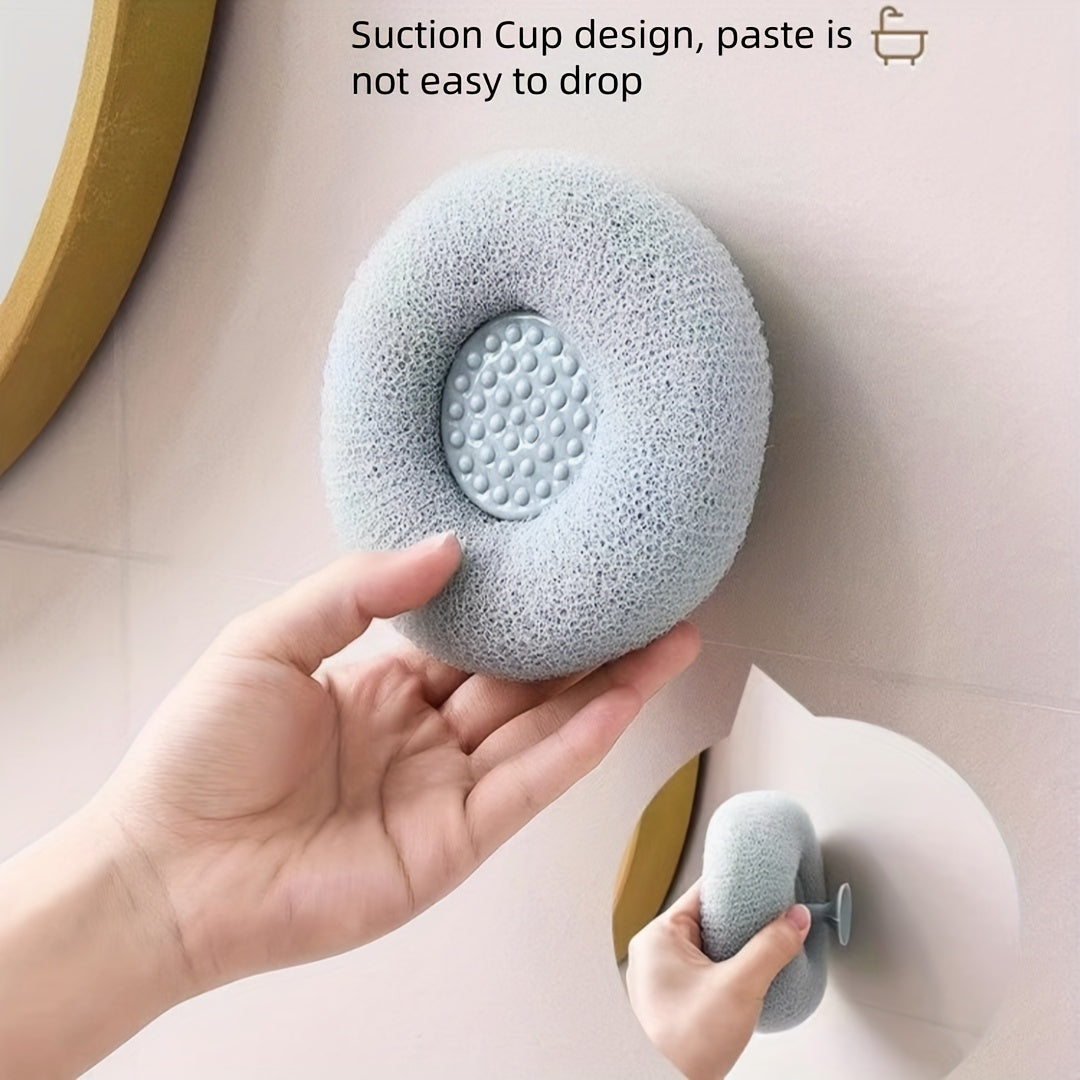 Lot de 4 pour Usage Domestique : Ventouse, Loofah de Massage, Créateur de Bulles de Bain, Brosse de Bain Ultra-Douce, Serviette Loofah et Boule de Bain pour Éliminer la Saleté