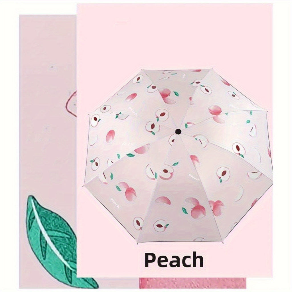Parapluie à motif de citron - Parapluie de voyage pliable manuel avec protection UV, coupe-vent et imperméable, parapluie portable et léger, adapté aux femmes et aux hommes, peut être utilisé pour un anniversaire\u002FNoël, etc.