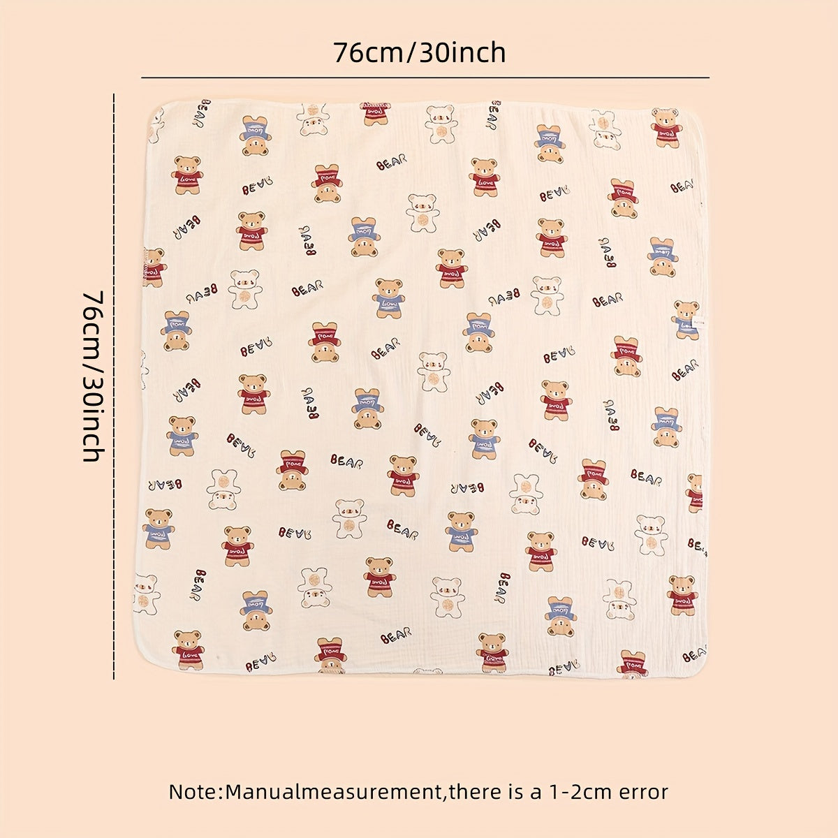 1pc 2-layer Gauze Bath Towel, Cute Cartoon Bath Towel, Animal Pattern Bath Towel, Christmas Halloween Thanksgiving Day Easter New Year Gift