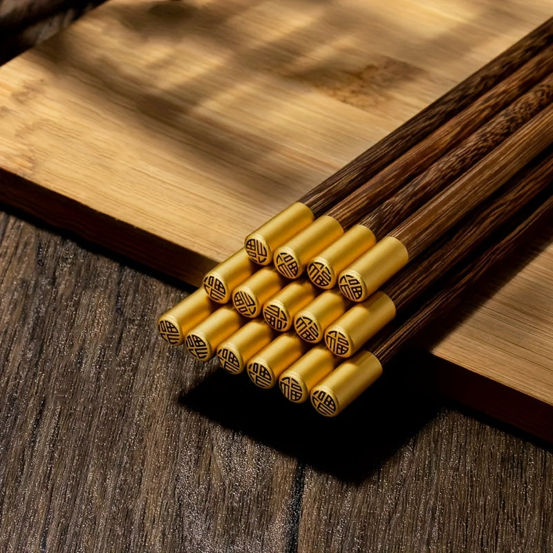 5 Pairs Chicken Wings Wooden Chopsticks, Natural Paintless Log Texture High Quality Chinese Food Chopsticks, Tableware, Kitchen Accessories