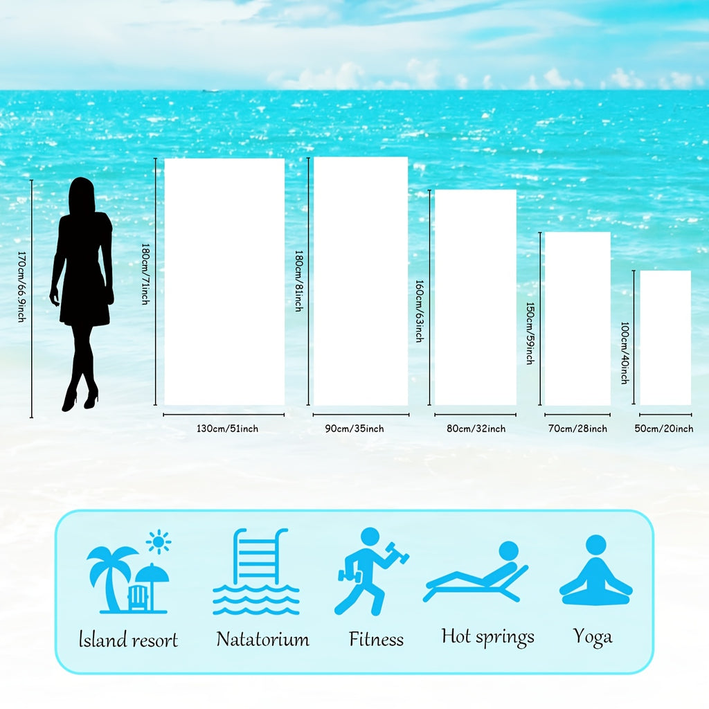 Personalized Dinosaur Beach Towel 51x71 Inches - Custom Text, Soft Microfiber, High Absorbency, Vibrant Dinosaur & Palm Tree Design, Large Bath & Beach Towel, Unique Gift for, Bath Towel | Custom Text Towel | Durable Beach Gear