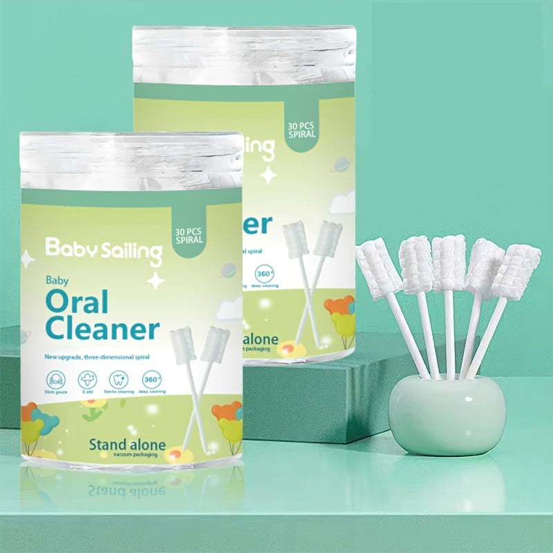 30pcs Mini Brosses à Dents Jetables, Nettoyage Oral Doux et Délicat, Outil de Soin pour la Langue et les Gencives, Emballage Individuel, Compact et Hygiénique pour Sorties