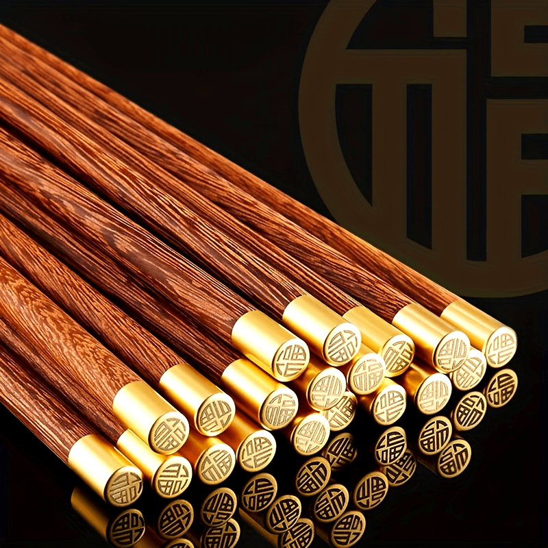 5 Pairs Chicken Wings Wooden Chopsticks, Natural Paintless Log Texture High Quality Chinese Food Chopsticks, Tableware, Kitchen Accessories